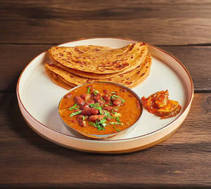 Rajma With 2 Tawa Parathas - Zero Maida