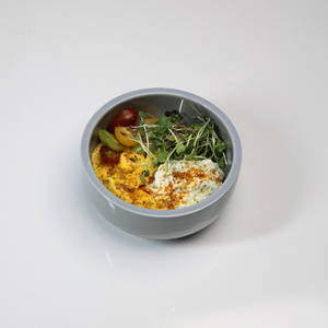 Scrambled Eggs Tzatziki Bowl