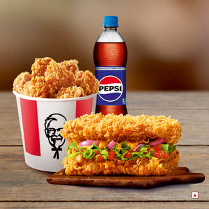 Double Down Burger & Popcorn Meal
