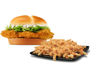 Mc Crispy Chicken Burger + Mexican Cheesy Fries