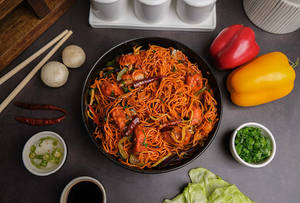 Chili Chicken With Chili Garlic Noodles