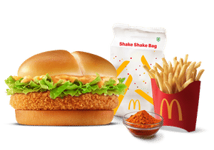 Crispy Veggie Burger + Piri Piri Fries (M)