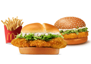 Mc Crispy Chicken Burger + McChicken Burger + Fries (M)-