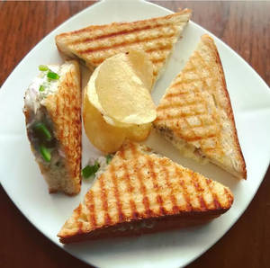 Capsicum onion cheese sandwich