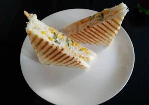 Mint and corn sandwich