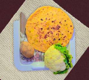 Aloo paratha with gobi paratha