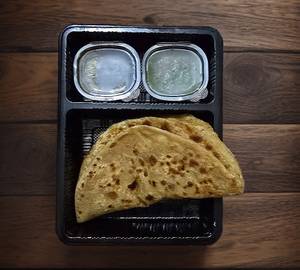 2 sattu paratha with chutney