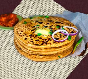 Aloo paratha with aloo paratha