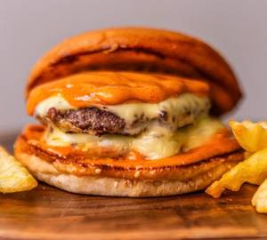Tandoori chicken burger