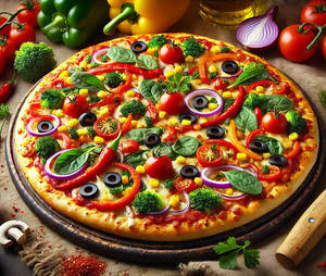 Forest Veggies Loaded Pizza [9 inches]