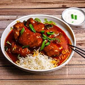 Chicken Combination Dragon In Manchurian Rice