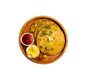 2 Paneer Paratha with Amul Dahi