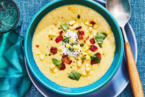 Veg Spicy Corn Soup.(serves 1)