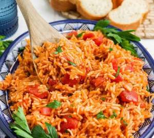 Tomato Rice with Chicken 65