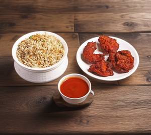 Chicken Fried Rice + Chicken Lollipop