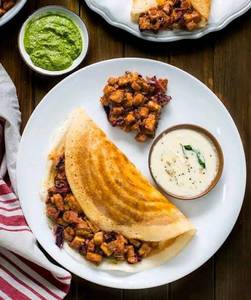 Paneer Masala dosai sambar Chutni