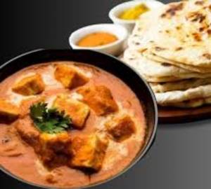 Paneer Tikka Butter Masala + 2 Naan + Salad