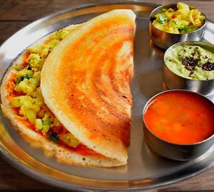 Masal dosai with sambar Chutni