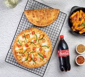 Onion Pizza+ Chesse Calzone+ Mini Coke