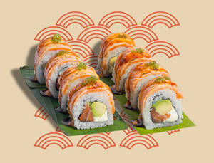 Flaming Salmon Sushi Roll