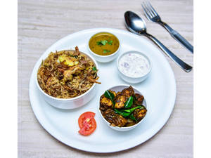 Chicken Biryani + Pepper Chicken