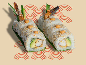 Grilled Shrimp Sushi Roll