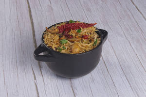 Burnt Chilly Garlic Mushroom Fried Rice