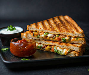 Cheesy Veg Grilled Sandwich