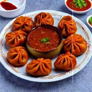 Soyabean Chilli Gravy Momos 
