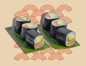 Salmon Avocado Hosomaki Sushi (6 Pcs)
