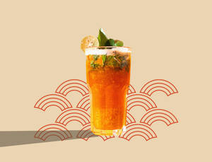 Peach Basil Iced Tea