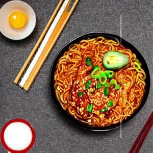 Egg Spicy Korean Ramen Noodles
