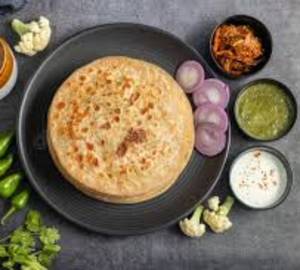 Gobi Paratha( 4) , Salad , Curd , Pickle