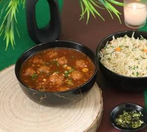 Veg Fried Rice with Manchurian