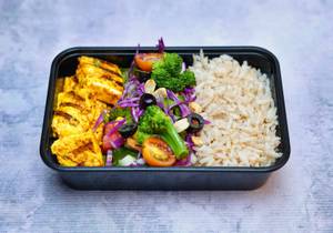 Brown Rice With Grilled Paneer