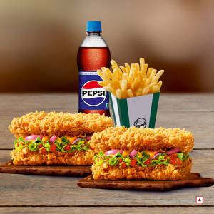 2 Double Down Burgers & Fries Meal