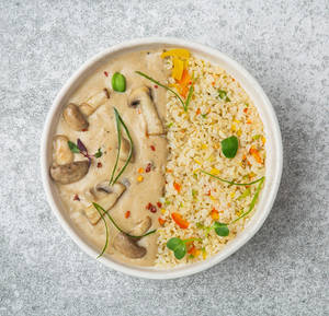 Mushroom Stroganoff Rice Bowl