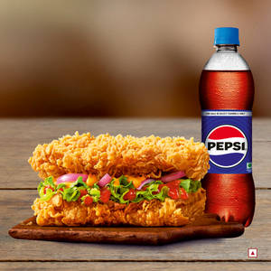 Double Down Burger & Pepsi