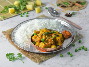 Aloo Matar Rice Meal