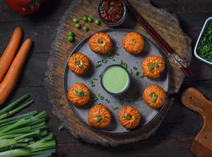 Paneer Tandoori Momos [ 6 pcs ]