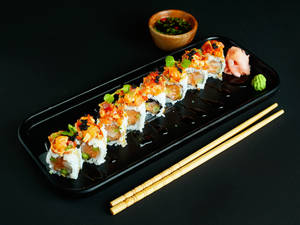 Volcano Sushi Roll Tuna and Salmon