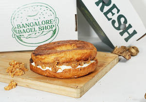 Biscoff Cheesecake Bagel Sandwich