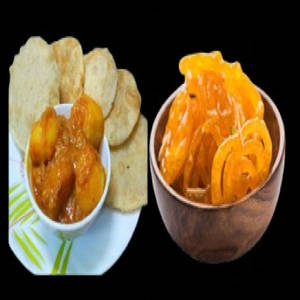 Loochi (4 Pcs) + Aloo Dum + Jalebi (2 Pcs)