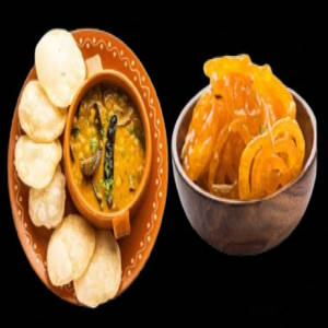 Loochi (4 Pcs) + Cholar Dal + Jalebi (2 Pcs)