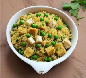 Paneer Mattar (peas) Pulao