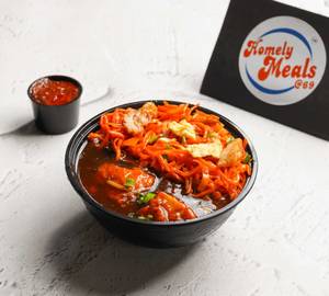 Chicken Manchurian Noodles Bowl