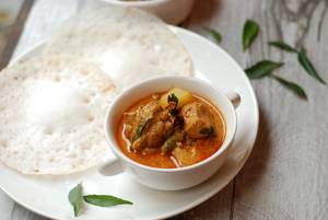 Appam + Chicken Curry
