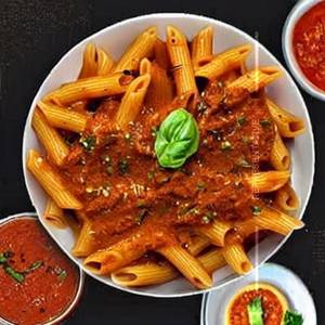 Red Sauce Mutton Seekh Kebab pasta
