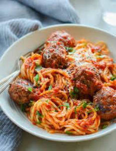 Beef Meatball Spaghetti
