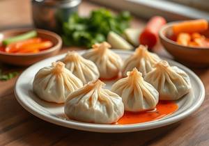 Veg Steamed Momos (6 Pcs)
